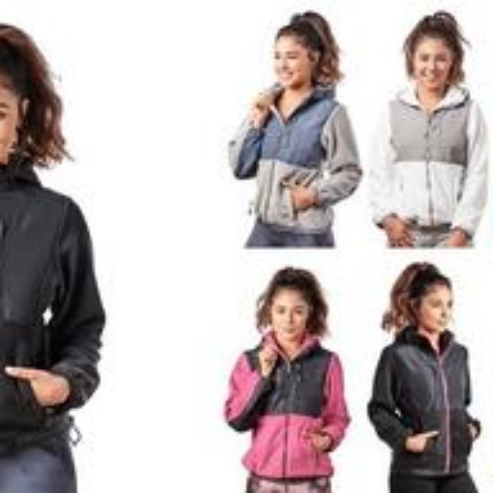Alta women's two tone full zip fleece jacket